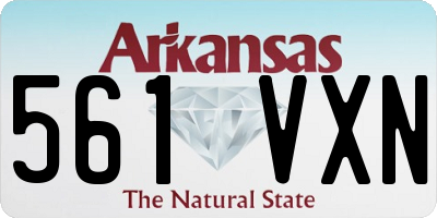 AR license plate 561VXN