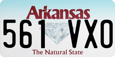AR license plate 561VXO