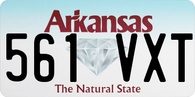 AR license plate 561VXT