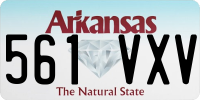 AR license plate 561VXV