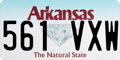 AR license plate 561VXW