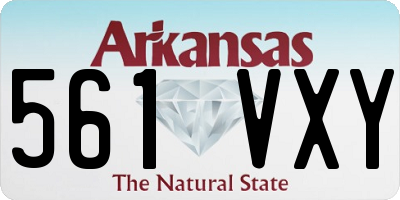 AR license plate 561VXY