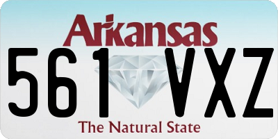 AR license plate 561VXZ