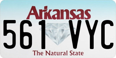 AR license plate 561VYC