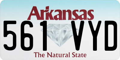 AR license plate 561VYD