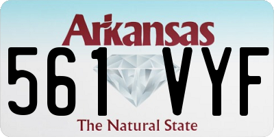 AR license plate 561VYF