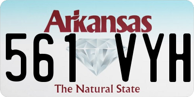 AR license plate 561VYH