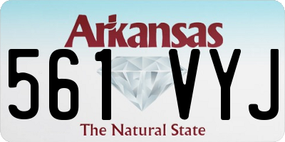 AR license plate 561VYJ