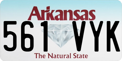 AR license plate 561VYK