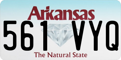 AR license plate 561VYQ
