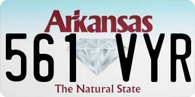 AR license plate 561VYR