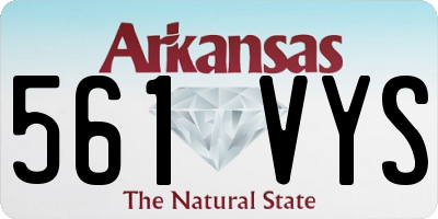 AR license plate 561VYS