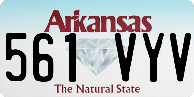 AR license plate 561VYV