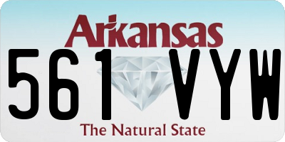 AR license plate 561VYW