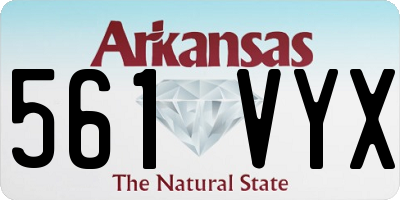 AR license plate 561VYX
