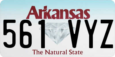 AR license plate 561VYZ