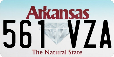 AR license plate 561VZA