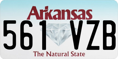 AR license plate 561VZB