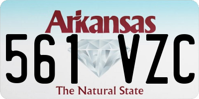 AR license plate 561VZC