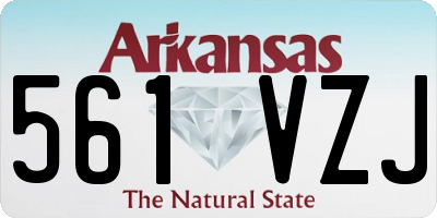 AR license plate 561VZJ