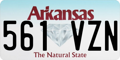 AR license plate 561VZN