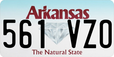 AR license plate 561VZO