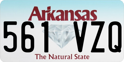 AR license plate 561VZQ