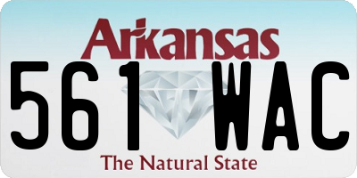 AR license plate 561WAC
