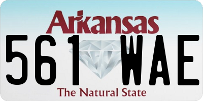 AR license plate 561WAE