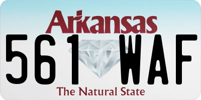 AR license plate 561WAF