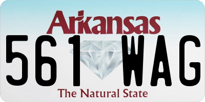 AR license plate 561WAG