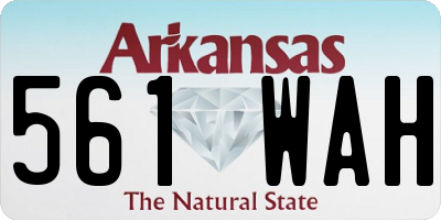 AR license plate 561WAH