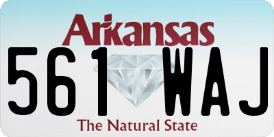 AR license plate 561WAJ