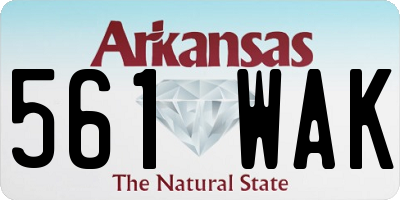 AR license plate 561WAK