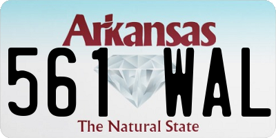 AR license plate 561WAL