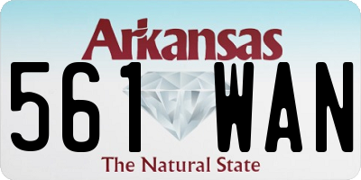 AR license plate 561WAN
