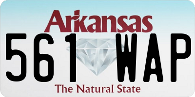 AR license plate 561WAP