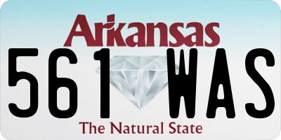 AR license plate 561WAS