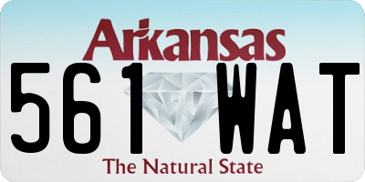 AR license plate 561WAT