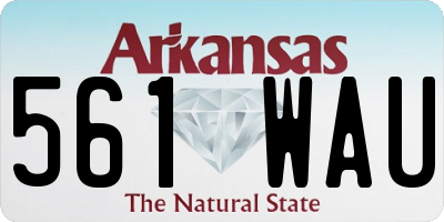 AR license plate 561WAU