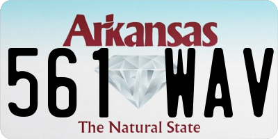 AR license plate 561WAV