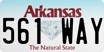 AR license plate 561WAY