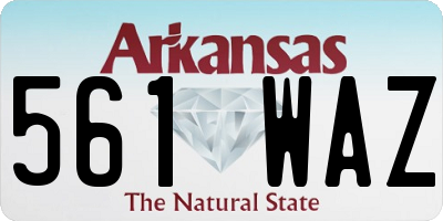 AR license plate 561WAZ