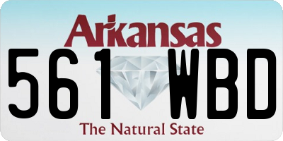 AR license plate 561WBD