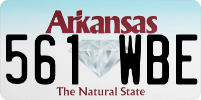 AR license plate 561WBE