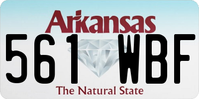 AR license plate 561WBF