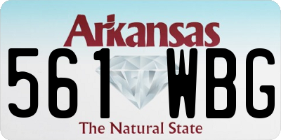 AR license plate 561WBG