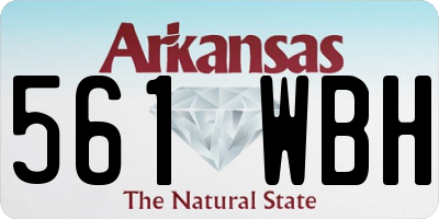 AR license plate 561WBH