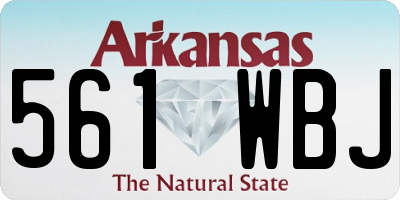 AR license plate 561WBJ