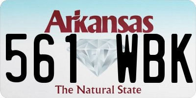 AR license plate 561WBK